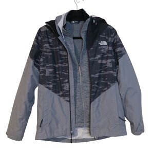 North Face Aryi Tri Climate Jacket 3 in 1 Pache Grey Snow Rain Cold Weather‎